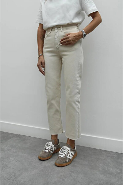 SHUR BOUTİQUE Yüksek Bel Tam Kalıp - ZR Boyfit  Jean