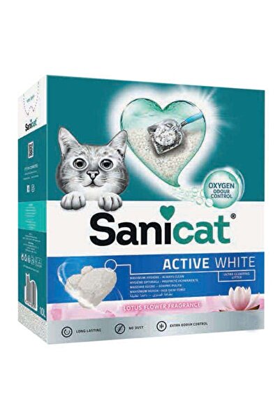 Sanicat Active White Lotus Flower Ultra Topaklanan Oxygen Control Kedi Kumu 6 Lt