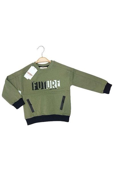 Çikoby Boy's Future Printed Cotton Long Sleeve T-shirt