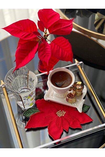 Matis Home Line قاعدة أكواب بزهرة البونسيتة مكونة من قطعتين