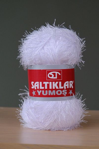 SALTIKLAR Premium Yumoş 100Gr/140M Optical White Bearded Knitting Rope Feathered Rope