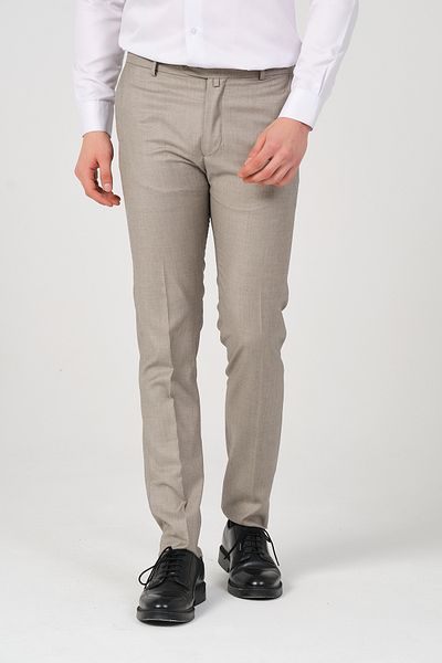 HYMAN Men's Slim Fit Fabric Trousers
