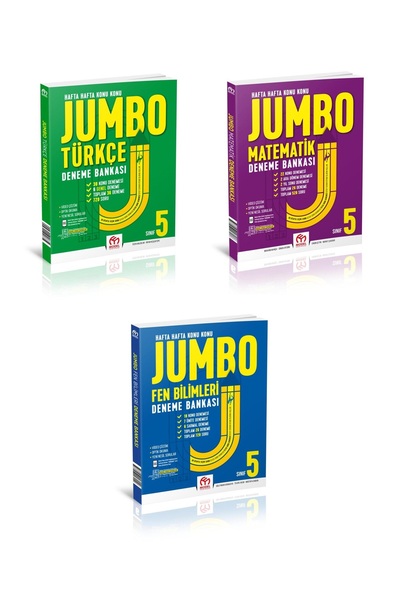 Model Eğitim Yayınları 5. Sınıf Jumbo Türkçe-Matematik-Fen Bilimleri Deneme Bankası Seti (3 KİTAP)-