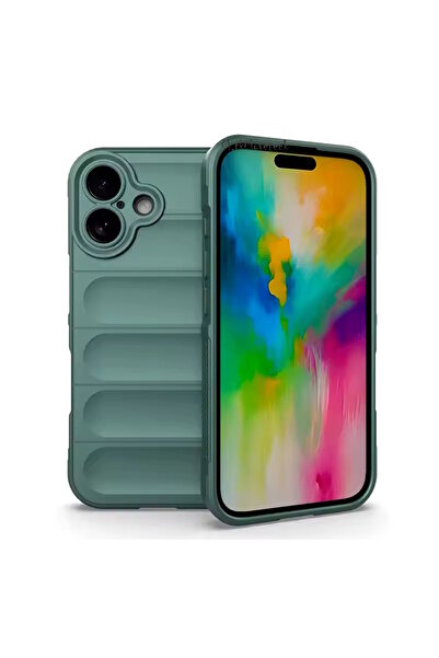 m.tk moveteck İphone 16 Plus Kılıf Kamera Korumalı Kabartmalı Yumuşak Renkli Silikon Kapak içi Kadife Lansman