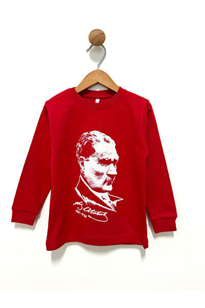 By Cwhr Ataturk Printed Long Sleeve April 23 T-Shirt Red Ataturk Printed T-Shirt May 19 T-Shirt
