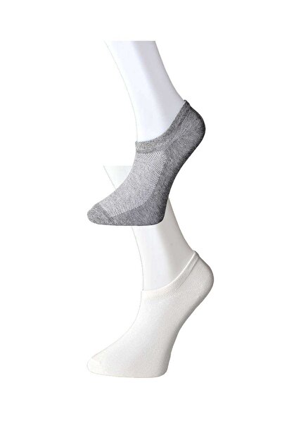 Royaleks Gray and White Men's Invisible Socks 9 Pairs Size 40-44