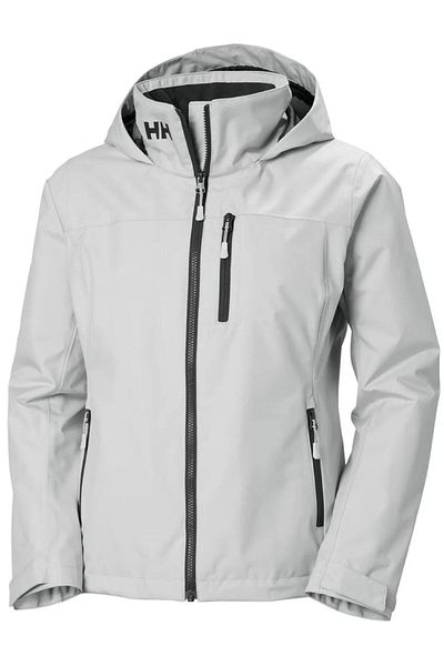 Helly Hansen W Crew Hooded Midl Light Gray Women's Coat 2.0