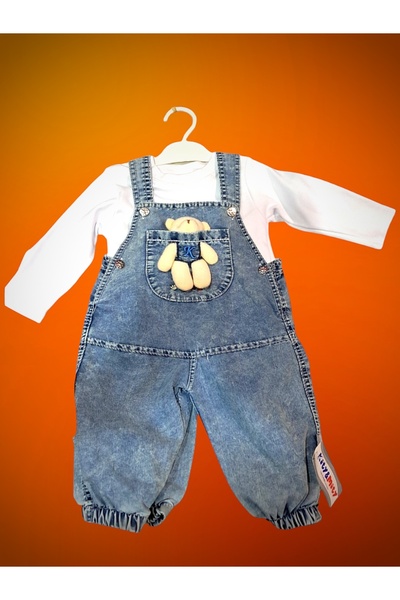 Kity Mity Erkek Bahçıvan Ayıcıklı 6-12 Ay Spolet Tulum 2 Li