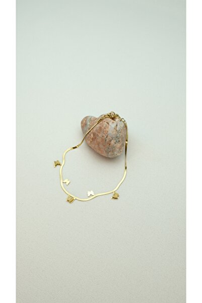 SEYAS JEWELRY ÇELİK İTALYAN ZİRCİR KELEBEKLİ GOLD HALHAL