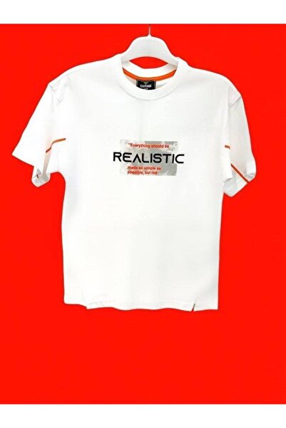 Zekids Βαμβακερό μπλουζάκι για αγόρι - Ρεαλιστικό σχέδιο με γράμματα