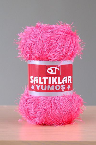 SALTIKLAR Yumoş Premium Knitting Lanyard - Feathers and Beards, 100Gr/140M, a Quality Candy Pink-16
