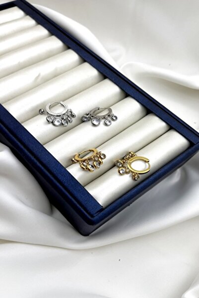 Çelik Sallantı Taşlı Shakira Küpe