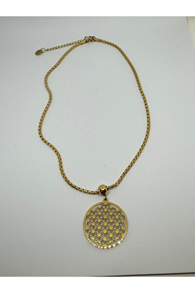 Çelik Arya jewelry kadın çelik modern zincirli yaşam çiçeği kolye