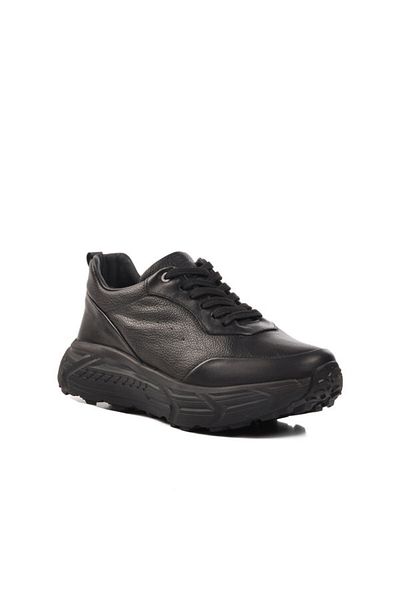 MARCOMEN Black Black Floater Genuine Leather Men's Casual Shoes