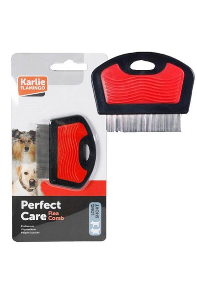 Karlie Red-Black Flea Comb - L:6Cm W:7Cm