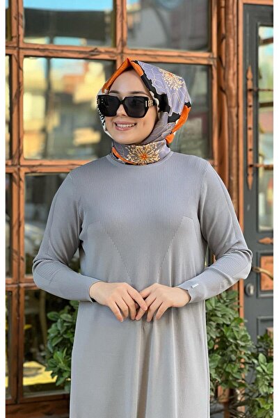 Invee İNVEE Triko Elbise 6931 Gri