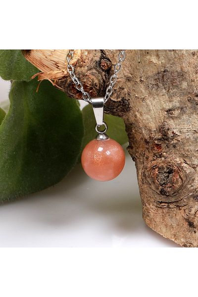 Taş Sandığı Sun Stone Steel Necklace - 10 mm