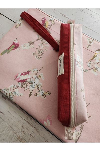 myyasminhome Fabric, Special Design, Document File and Pen Holder Set 100% Handmade