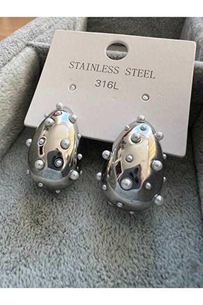 Neesh İNCİLİ DAMLA (BTGA) KÜPE (ORTA BOY)