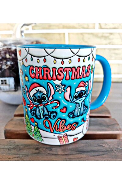 Mugs and love Stitch Yılbaşı Partisi Porselen Kupa