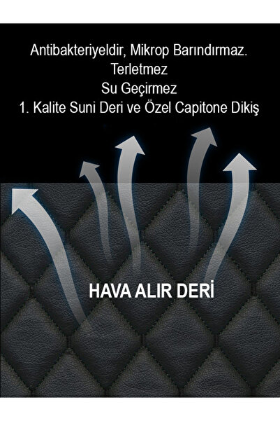 GMWAX Chevrolet Captiva 2 piese pernă scaun anti-transpirație piele neagră cusătură neagră