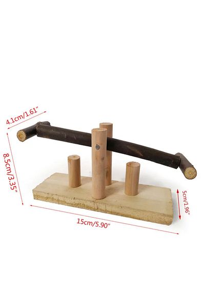 Alyones Parrot, Bird Bite Toy Swinging Board - Wooden Swing Stand