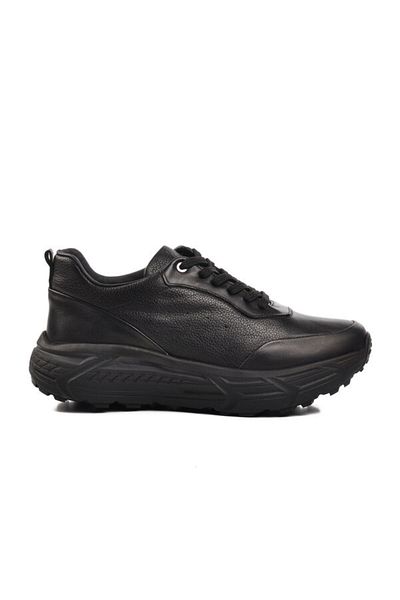MARCOMEN Black Black Floater Genuine Leather Men's Casual Shoes