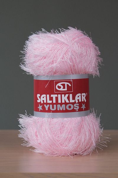 SALTIKLAR Premium Yumoş Bearded Knitting Rope Feathered Rope Bearded Rope 100Gr/140M a Quality Powder Pink-13
