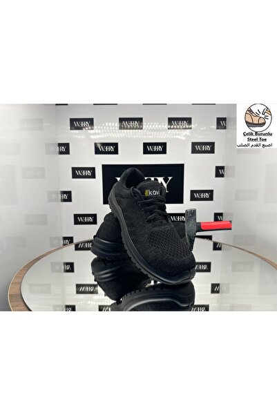 ENZO Kavi S1 Çok Hafif Rahat Ortopedik Tabanlı Spor İş Ayakkabısı Çelik Burun...