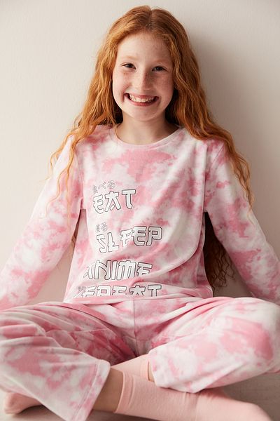 Penti Girl's Anime Slogan Pajama Set