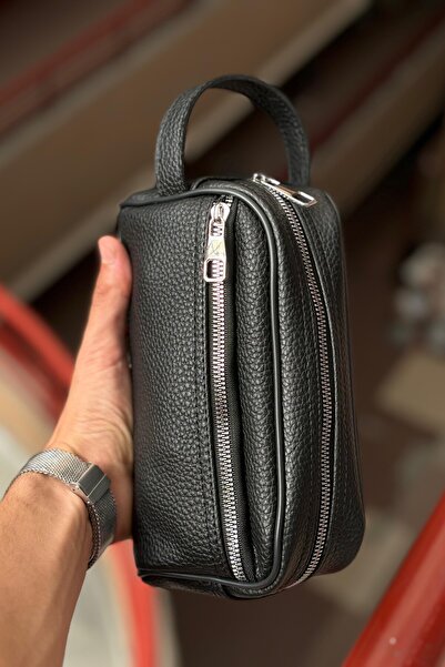 inpool حقيبة يد رجالية من الجلد النباتي عالي الجودة مكونة من حجرتين للسفر وال...