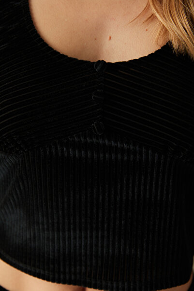 Penti Siyah Kadife Atlet