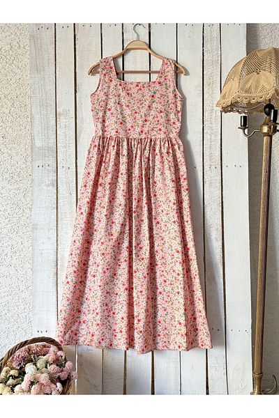 KÜÇÜĞÜM BUTİK Gilet din Poplin - Motiv Floral Pudra