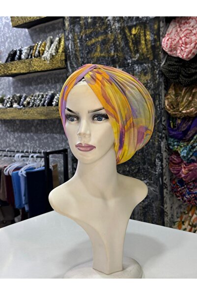 zagreus Kadın desenli  düğümlü -büzgülü grek tül bone