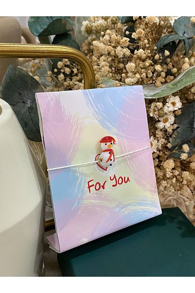 FAYRA ACCESSORIES New Year Snowman Glass Murano Bracelet Christmas Themed Christmas Bracelet