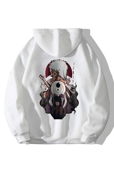 Massgai Φούτερ με κουκούλα με κουκούλα Naruto Uchiha Obito Anime με στάμπα Unisex