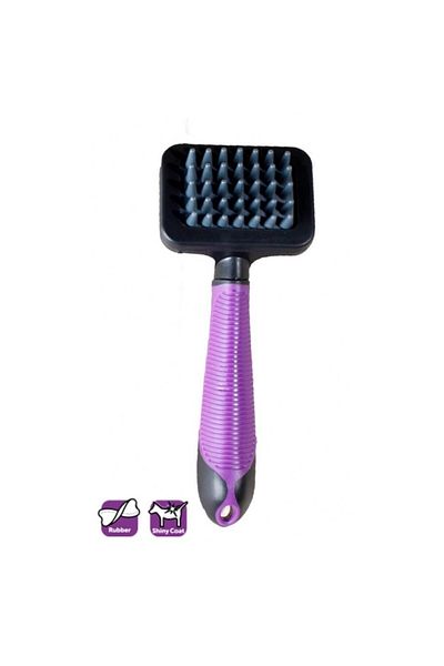 Karlie Purple-black Cat Massage Brush - 8x7x4 Cm