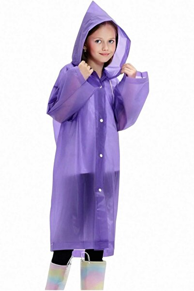 Uniquetrenders Dečji kišni mantil sa kapuljačom otporan na vetar Eva kišni ma...