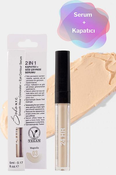 Soho N.Y.C. Vegan Serum Concealer for Under-Eye Dark Circles and Bags 5ml - Magnolia