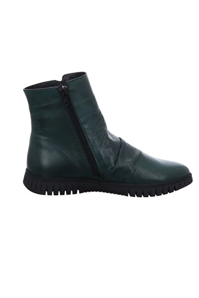 İNZE AYAKKABI Green Genuine Leather Boots - Model Name: Spain