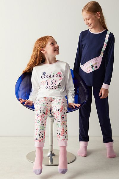 Penti Girl's College Girl LS 2-Piece Pajama Set