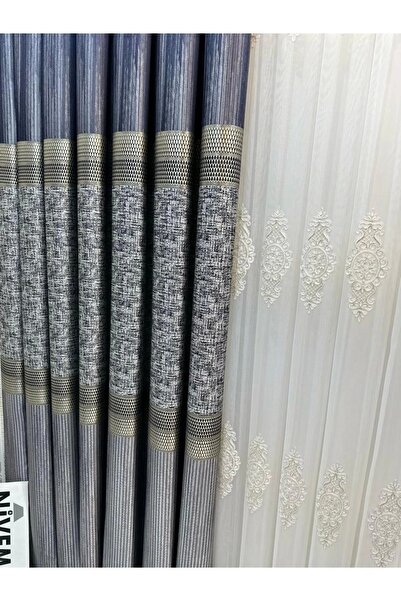 NİVEMESHOME Nivemeshome Amber Ft 614162   Ασημί 1/3 Κοντή πλισέ κουρτίνα φόντου Apm