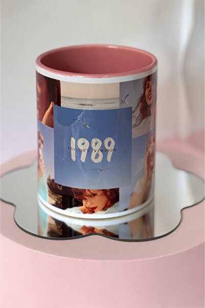 Cool Stuff كوب تايلور سويفت 1989 باللون الوردي من الداخل والمقبض