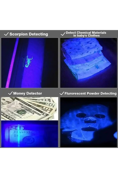 BGA Outdoor kamp Uv mor ışık el feneri 395nm