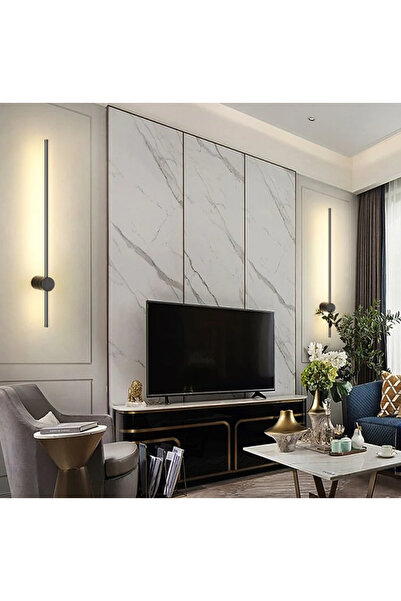 burenze Modern Tasarım Çubuk Duvar Aplik Elektrikle Çalışır Metal 1. Sınıf İthal Ürün Siyah Gövde Gün Işığı