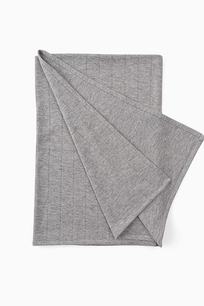 Boumini 100x100 Cm Gray Melange Cotton Baby Blanket - Multi-purpose