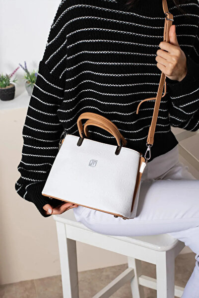 Just Polo حقيبة يد وكتف نسائية منقوشة بحزام طويل قابل للتعديل RC4019