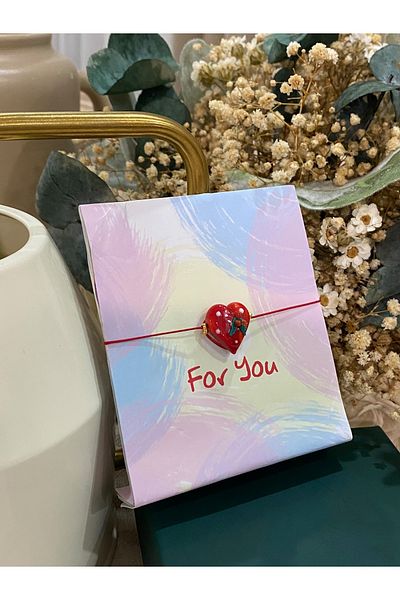 FAYRA ACCESSORIES Polka Dot Kokina Floral Heart Glass Murano Bracelet New Year Themed Christmas Bracelet