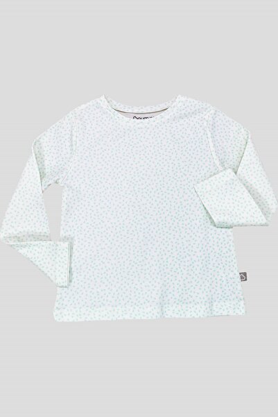 Boumini Bebek ve Çocuk Pijama Takımı Yapraklar Mint