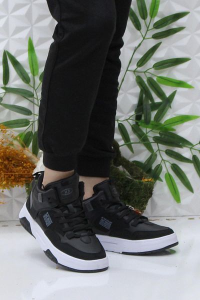 M.P. M.P 242-2063 Black White Comfortable Original Product High Top Women's Sports Shoes